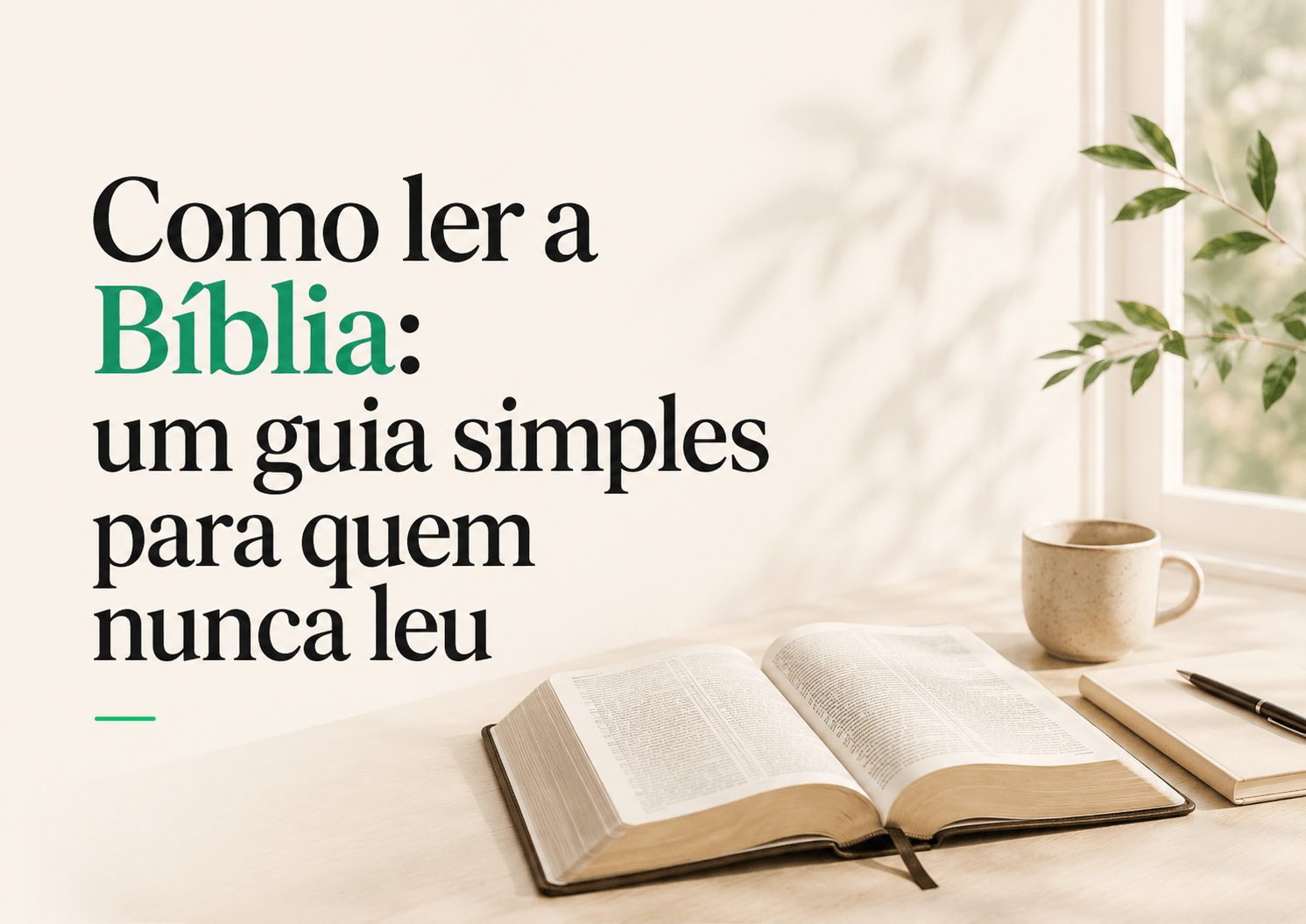 ler biblia guia representado em imagem editorial cristã relacionada ao conteúdo do artigo.