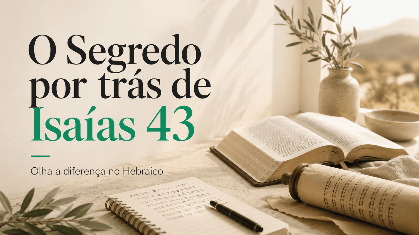 O segredo por trás de Isaías 43 e o significado do texto no hebraico